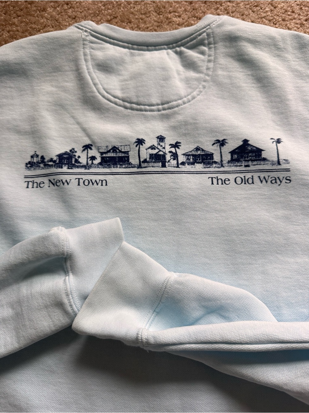 Seaside Light Blue Crewneck Sweatshirt - Picture 4 of 5